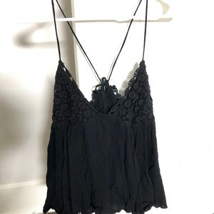 Black Tank Top with Tie